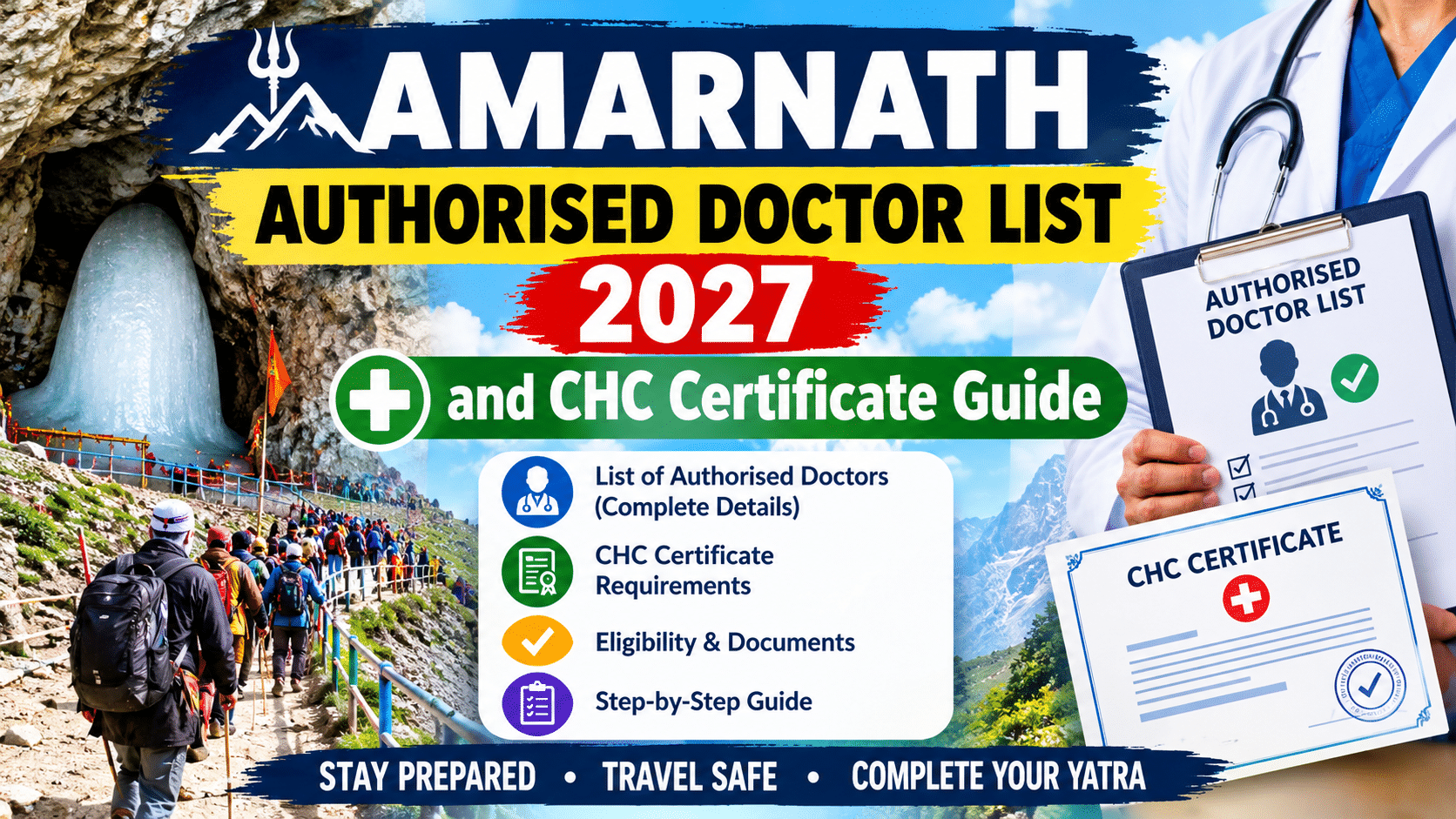 Amarnath Authorised Doctor List 2027: State-Wise CHC Doctors, Medical Certificate and Registration Guide
